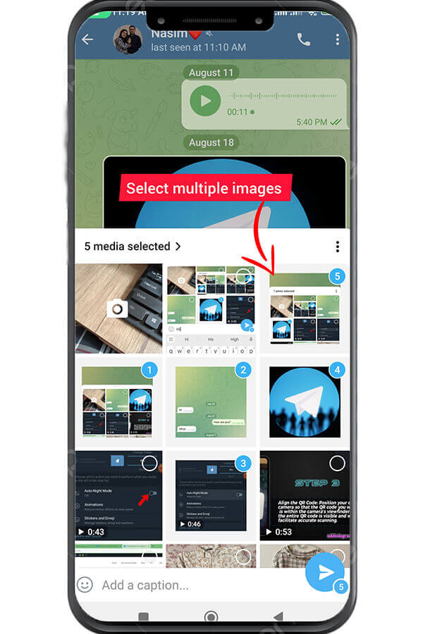 send multiple images via telegram