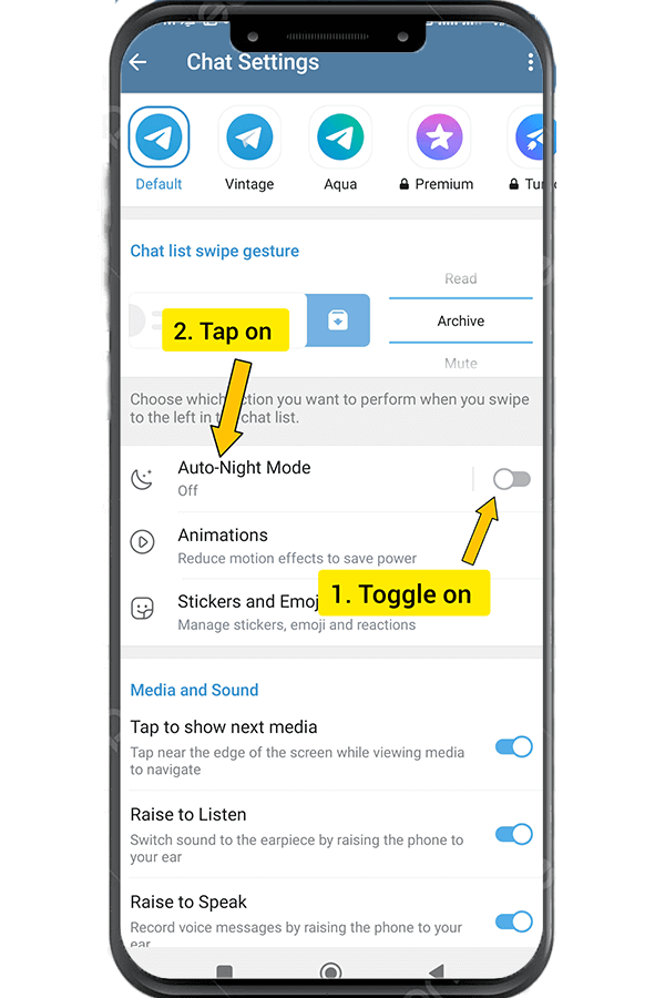 Enable Auto-Night Theme